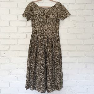 1950's Leaves Print Dress and Jacket